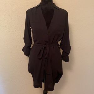Express Tie-Waist Shirt Dress